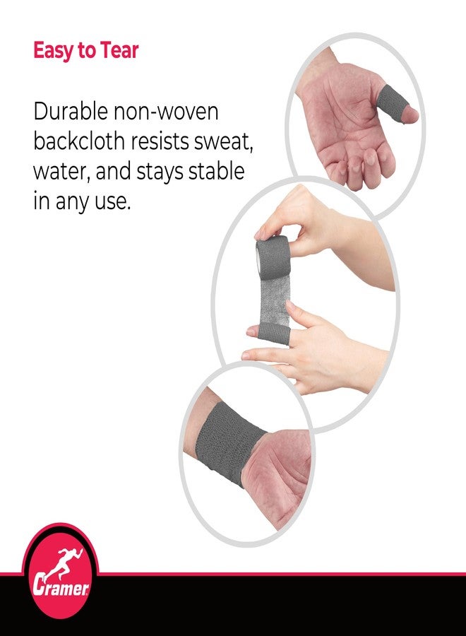 Cramer Eco-Flex Self-Stick Stretch Tape, Cohesive Tape, Flexible Elastic Sports Tape, Athletic Training Supplies, Easy Tear Self-Adherent Bandage Wrap, Bulk Cases, 6 Yard Rolls, Compression Tape - Image 4